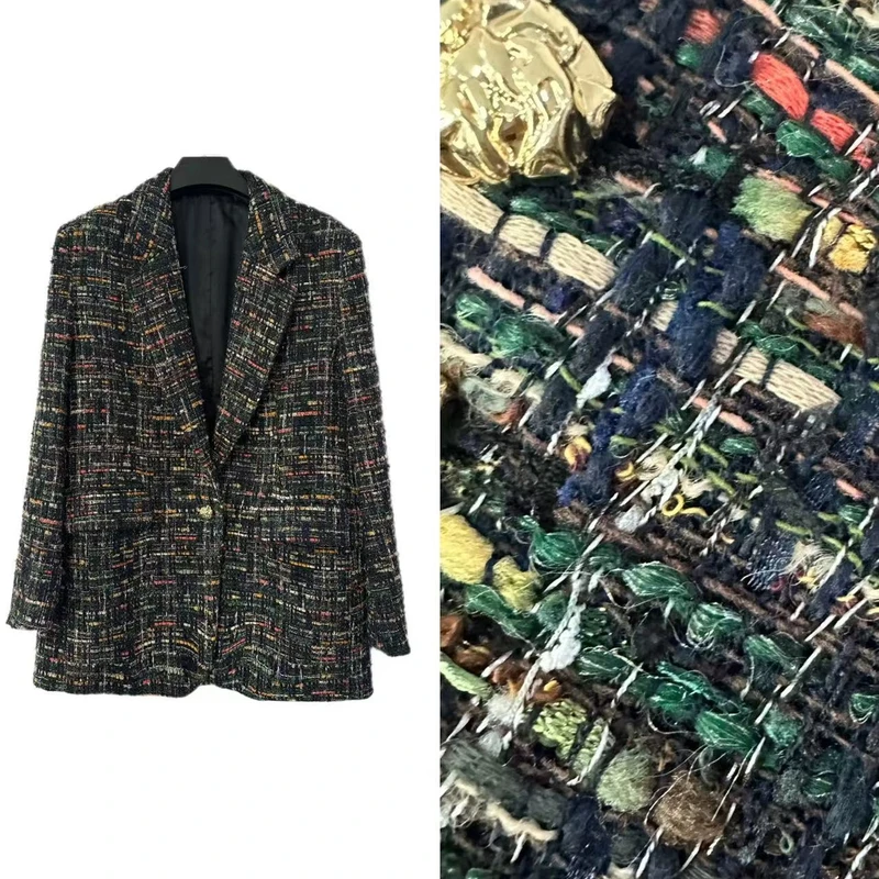 【维也纳】 高级百搭款精致时尚女士气质毛呢大衣小香风外套