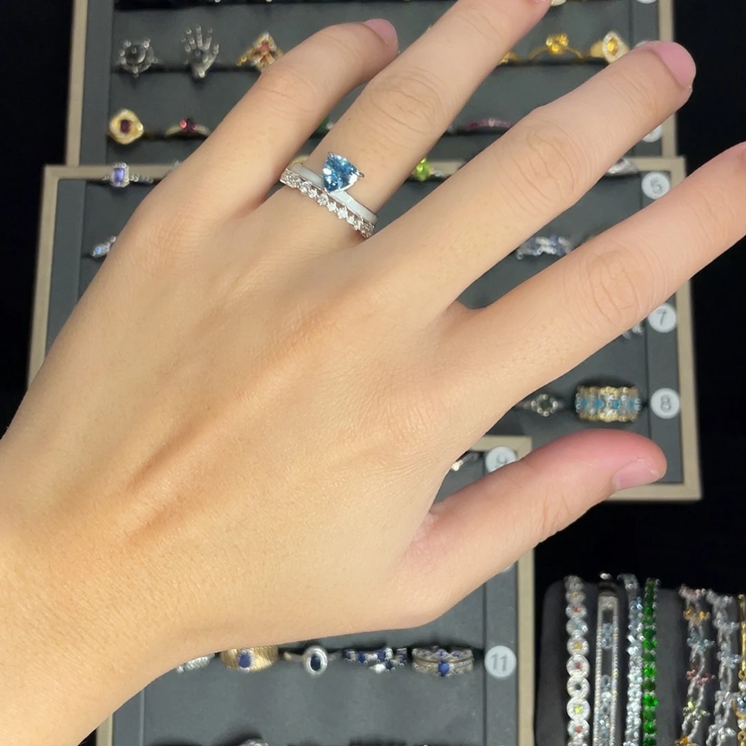 戒指银S925镶嵌托帕石