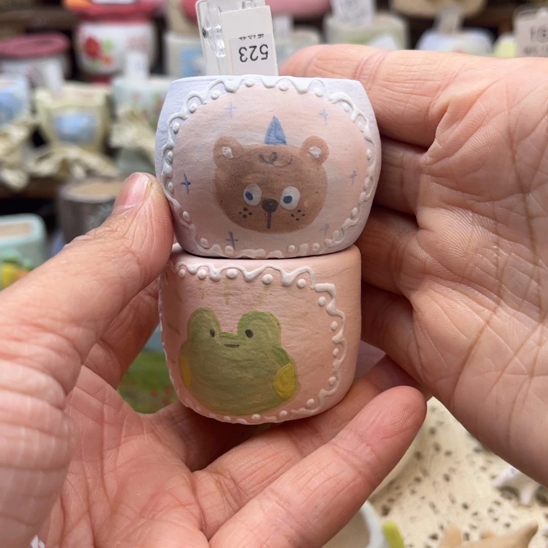 红陶w****i523拇指盆一套花盆