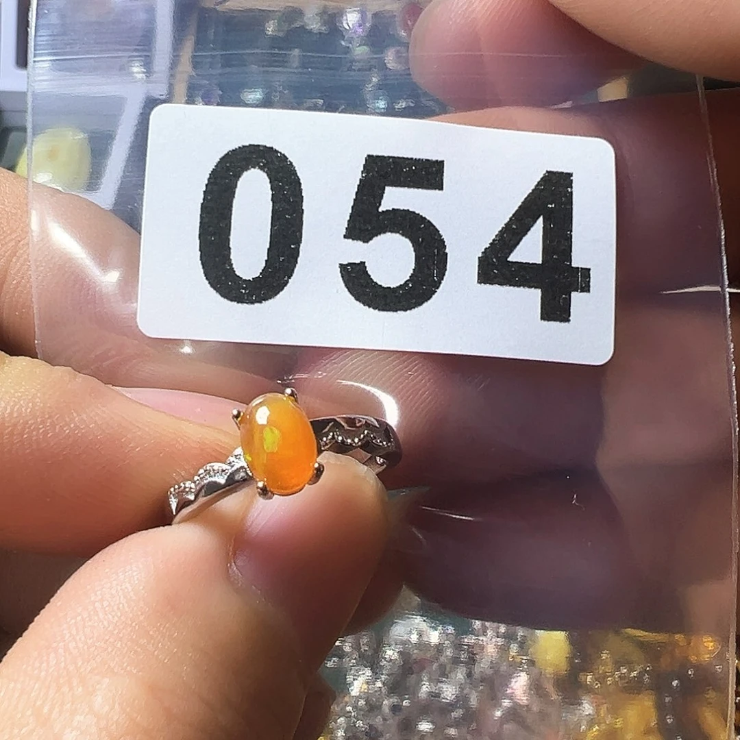欧泊戒指未镶嵌彩欧泊戒指活口可调节