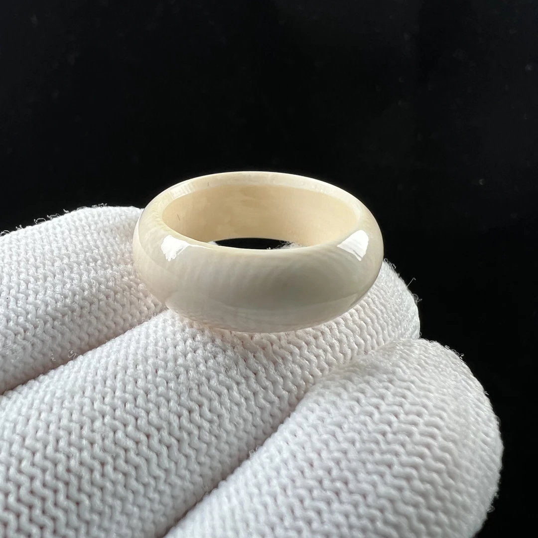 X6941天然猛犸牙 戒圈 18.4*7.7mm支持鉴定 假一罚四