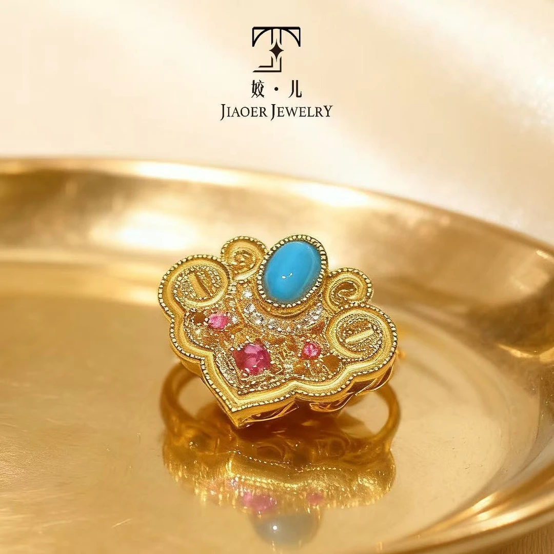 【姣儿港展】18K金16.6*19.6美松如意吊坠