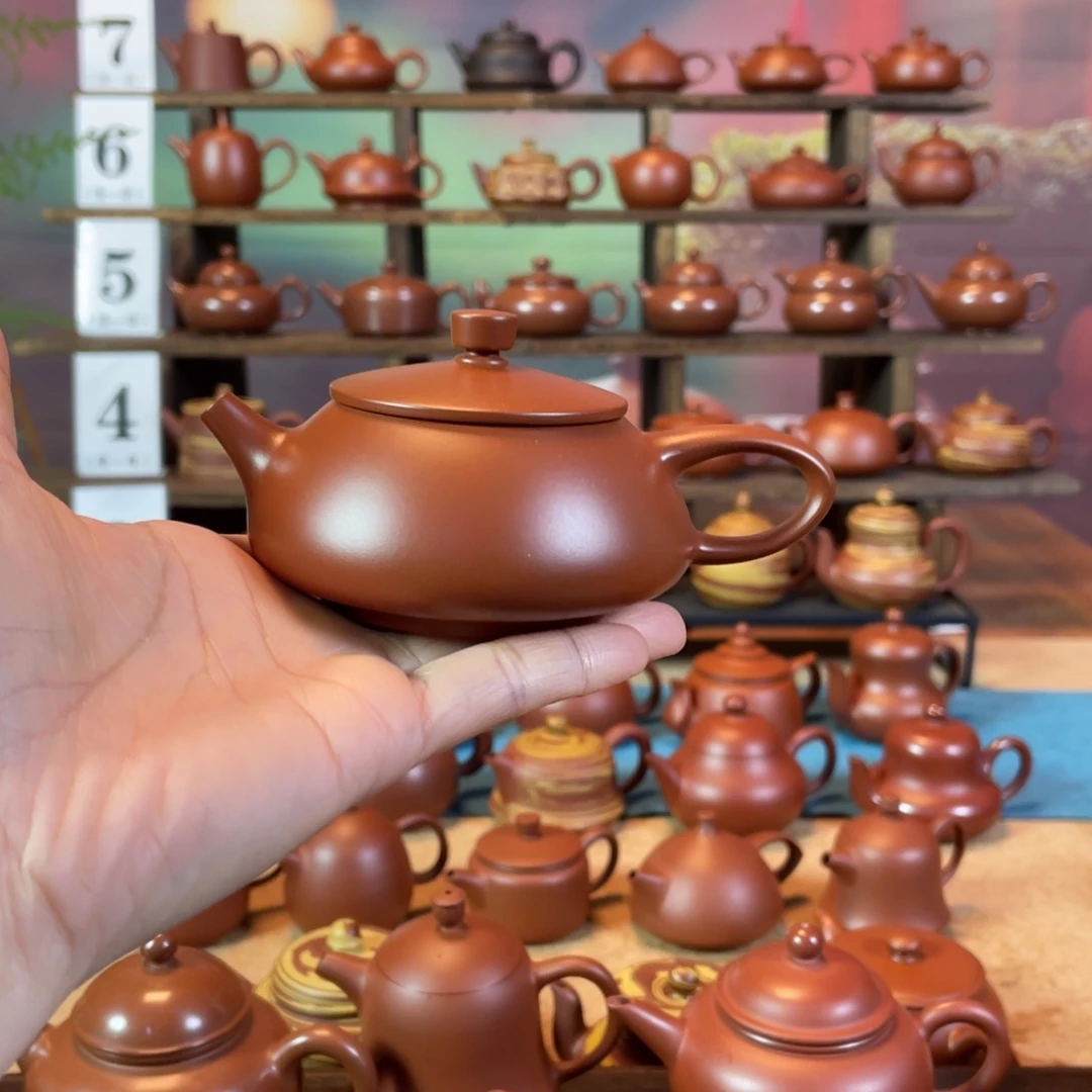 茶壶紫砂杰****顾潮州手工手拉朱莉石瓢壶