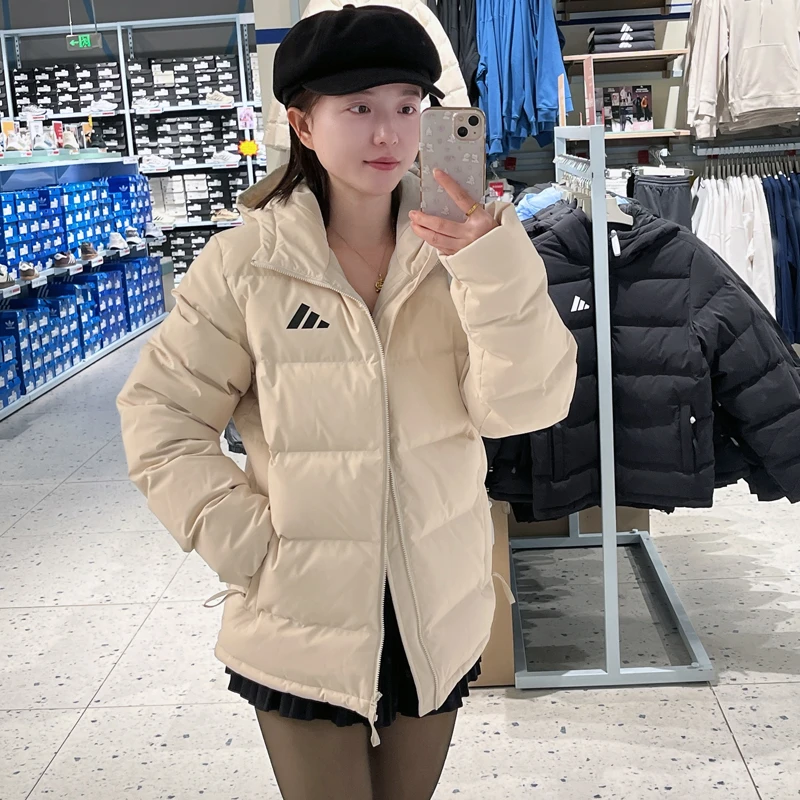 正品adidas阿迪达斯男女秋冬季时尚百搭连帽运动休闲羽绒服KF4398