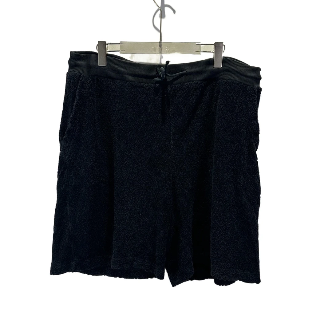 99新 LouisVuitton/路易威登 LV黑色毛巾短裤/XL码/99新