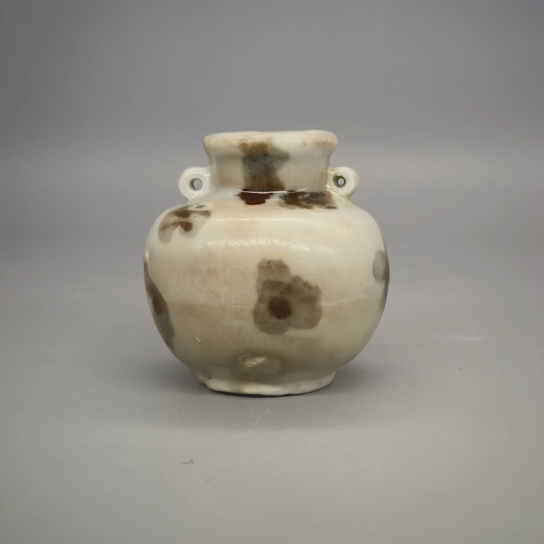 92501024*明初青釉点彩小罐/瓷器九/江苏省文物总店