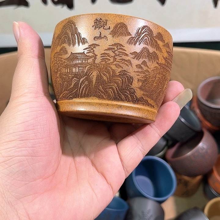 茶杯紫砂全手工紫砂主人杯