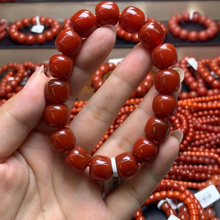 从***说玛瑙/玉髓天然玛瑙手串单圈未镶嵌