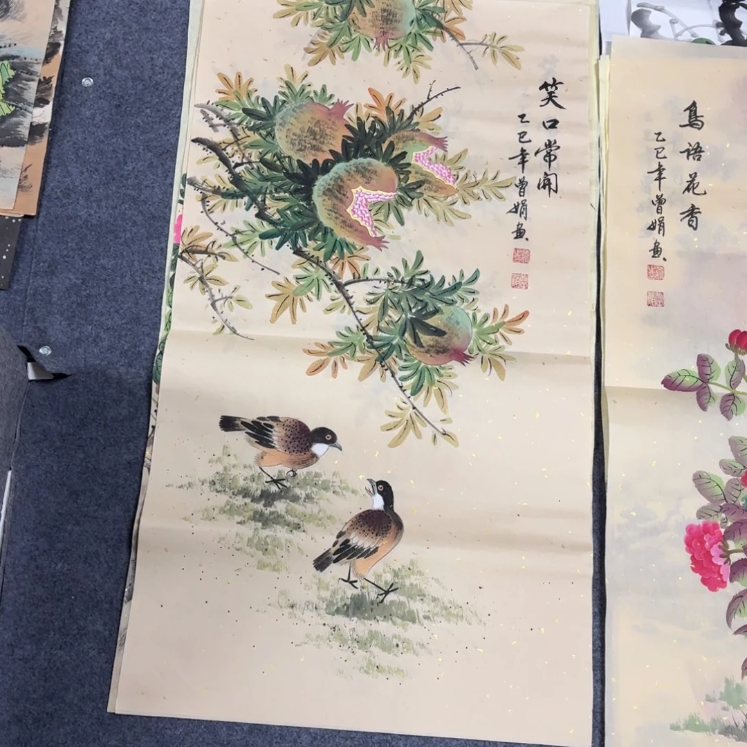 国画100×50精品手绘画画