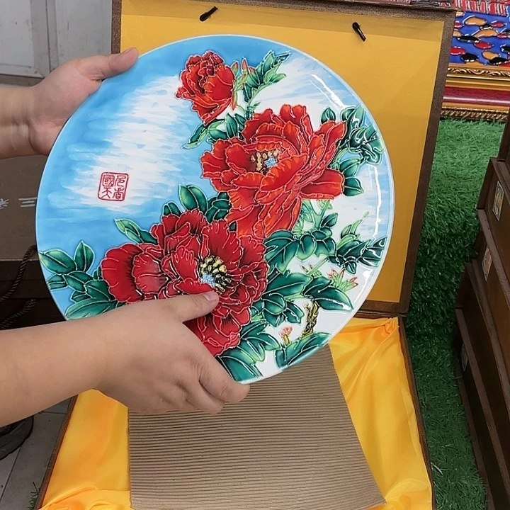 陶瓷板画12寸赏盘