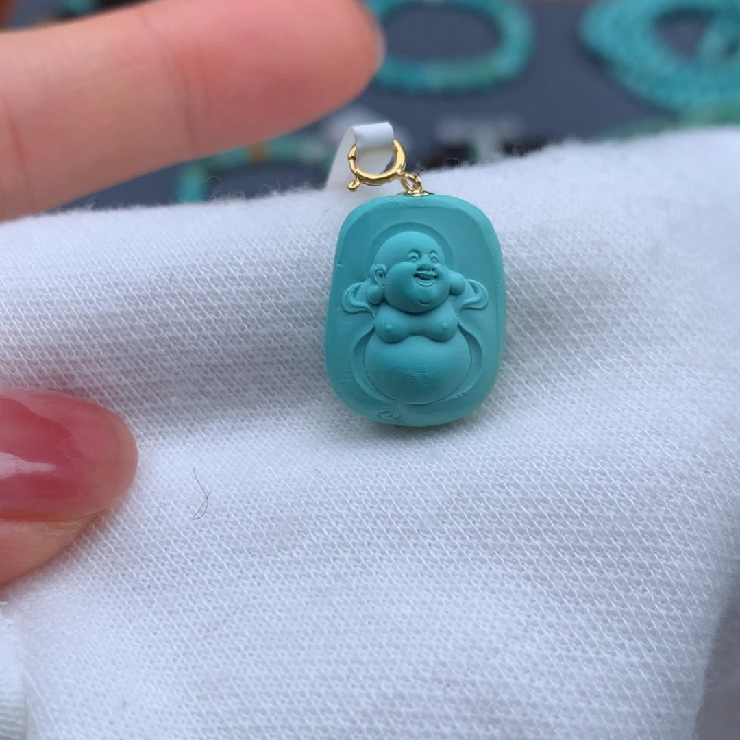 18K金镶嵌绿松石绿松石