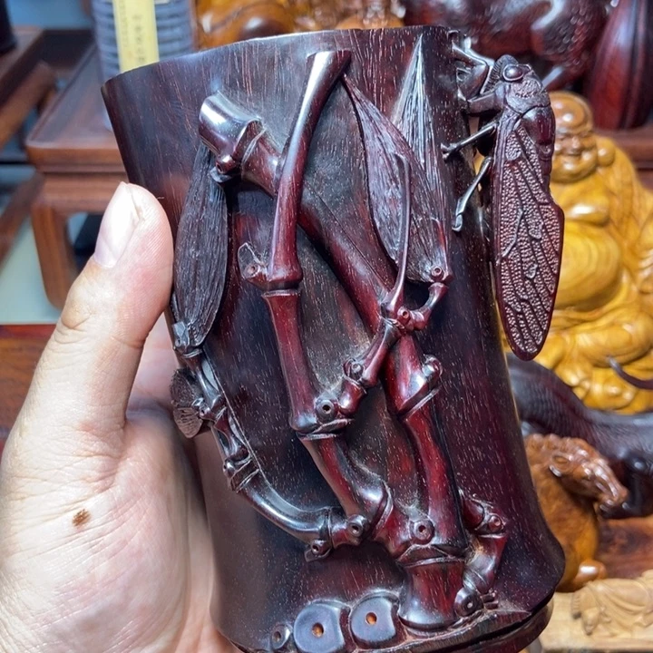 檀香紫檀（小叶紫檀）马欣齐作品笔筒