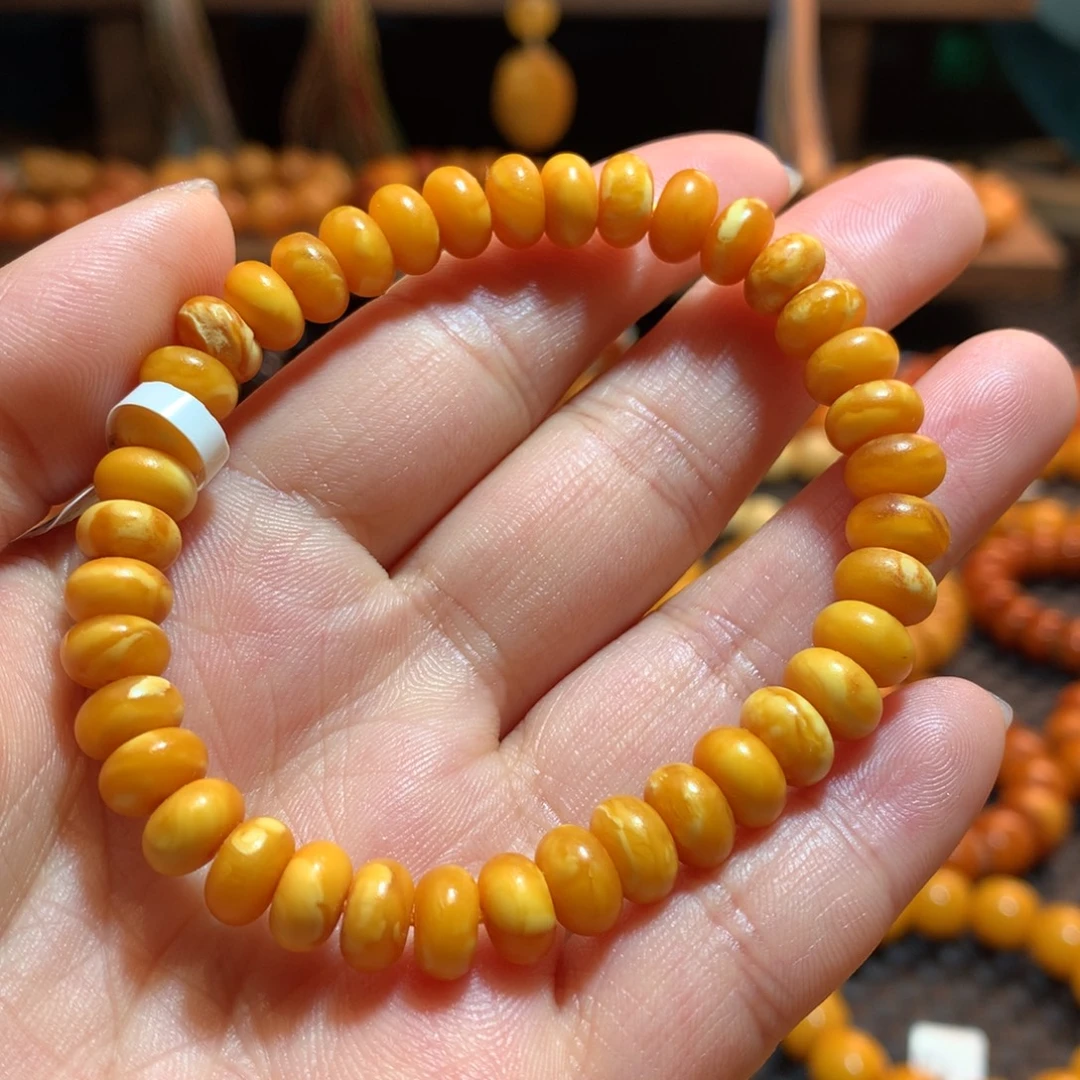 蜜蜡未镶嵌手串蜜蜡手串