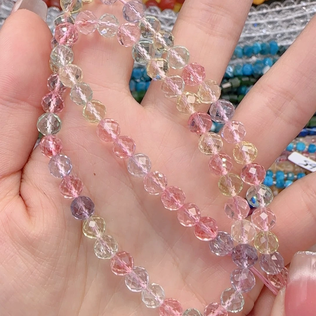 玛瑙/玉髓珠宝半成品未镶嵌彩托帕原切一条卡6