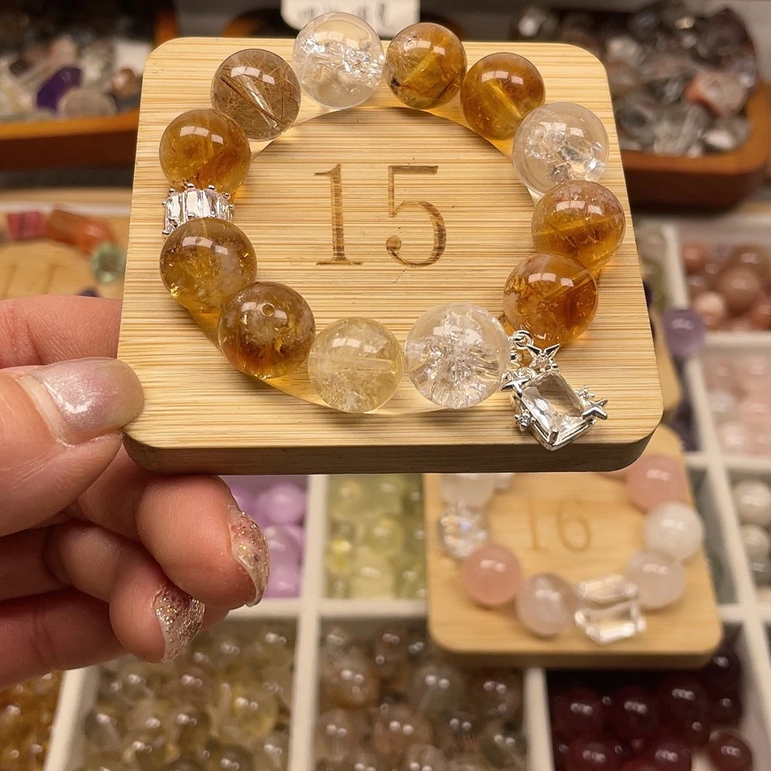 烟晶手链合金A***.水晶