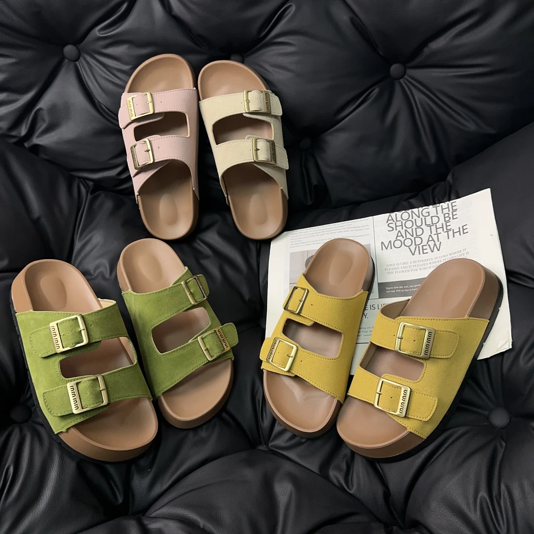 2025夏季新款时尚百搭减龄软底网红调节扣外穿凉拖鞋休闲