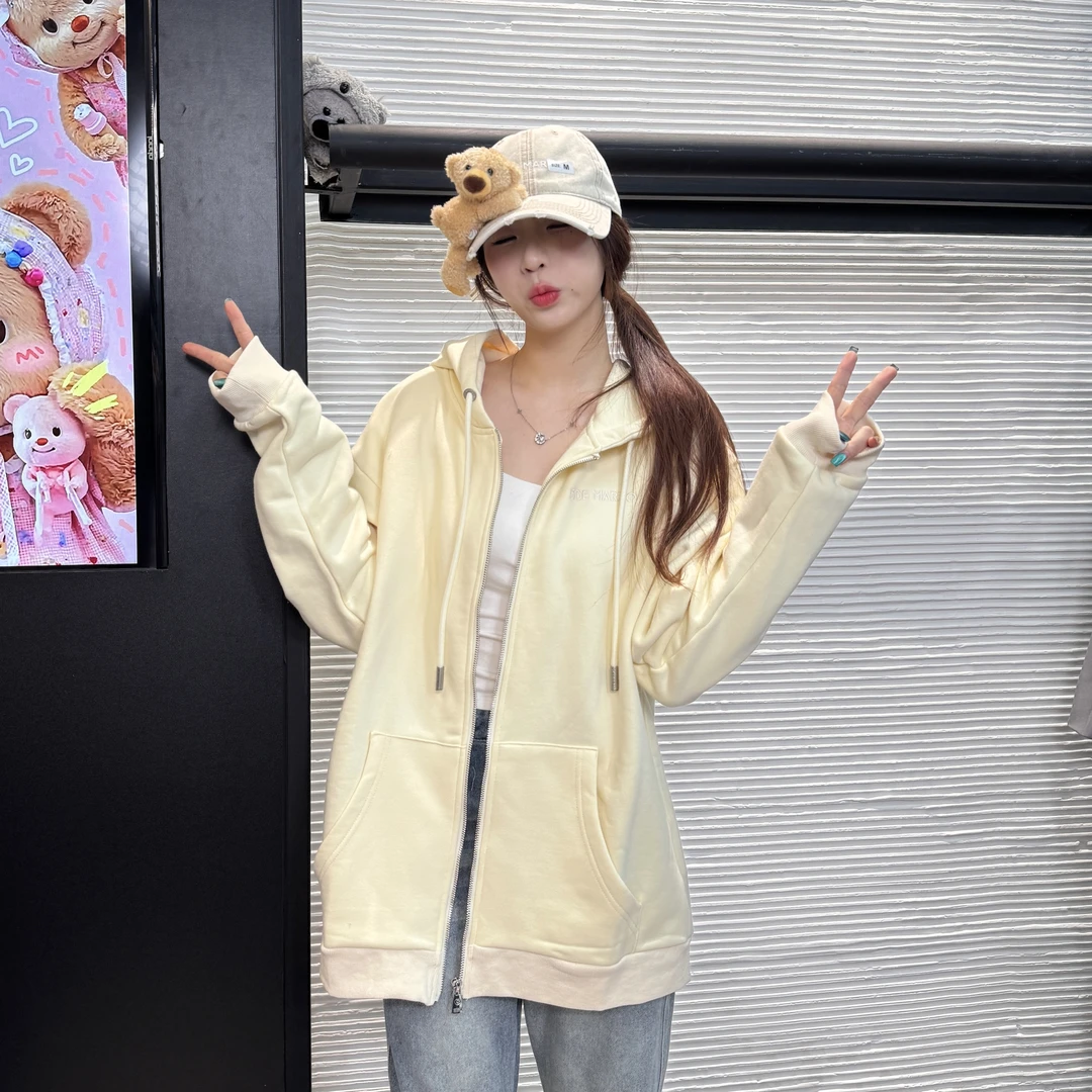 【心动降临】男女同款24早秋新款拉链帽衫外套休闲卫衣（047）