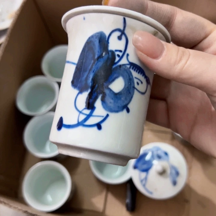 景德镇陶瓷高温瓷手绘画片随机