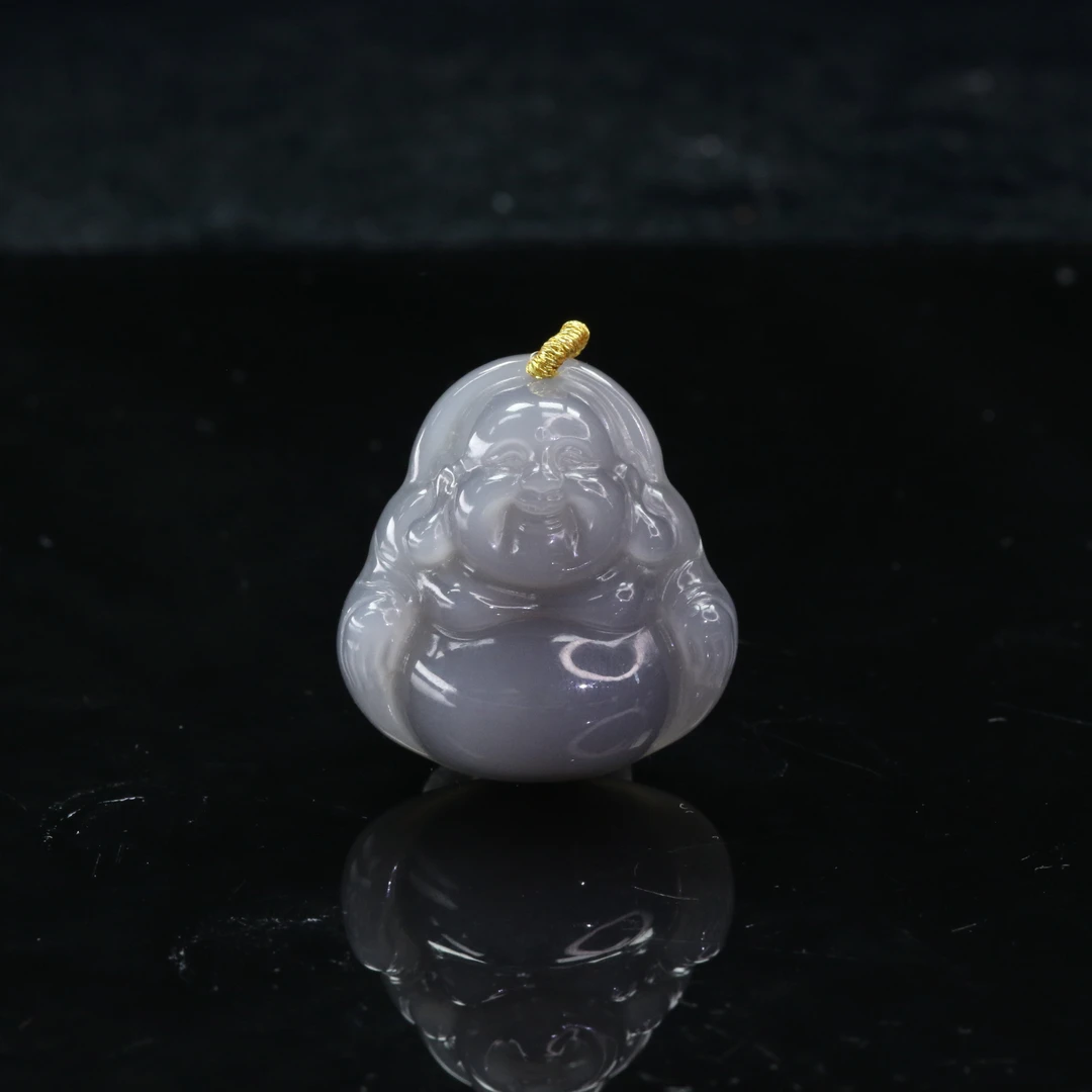 5和田玉浓烟紫佛公/600102上海嘉禾拍卖