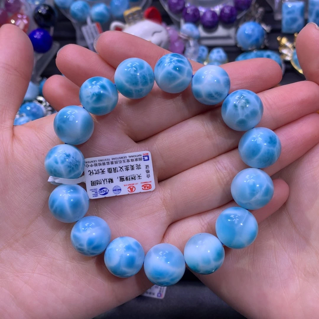 针钠钙石（海纹石）手链未镶嵌再**头