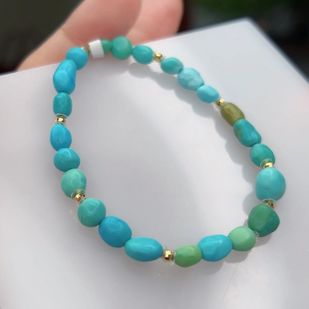 绿松石珠宝奇石18K金镶嵌