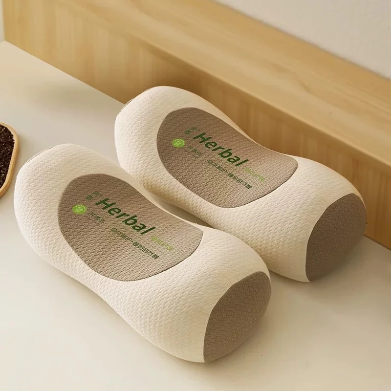 枕头颈椎专用全荞麦壳皮护颈枕芯双人反弓牵引圆柱枕男硬脖枕曲度