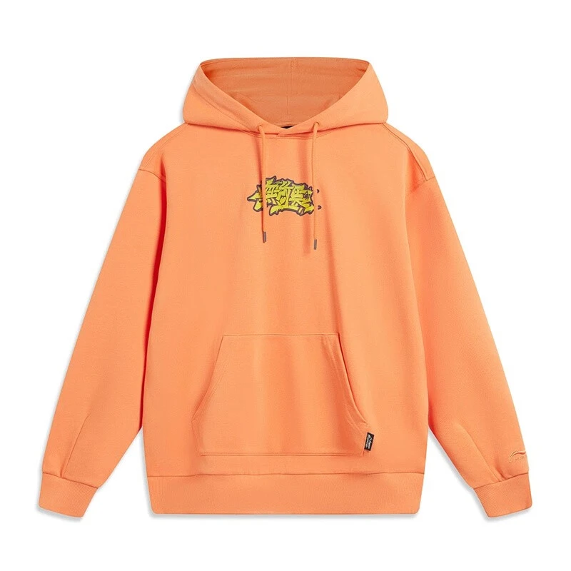 《直播》李宁套头衫男子卫衣2024秋季新款运动连帽外套男AWDT443