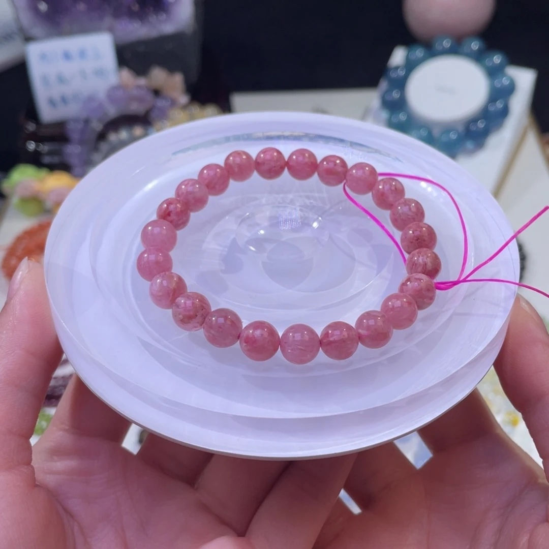 未镶嵌手链水晶粉蔷薇辉8mm