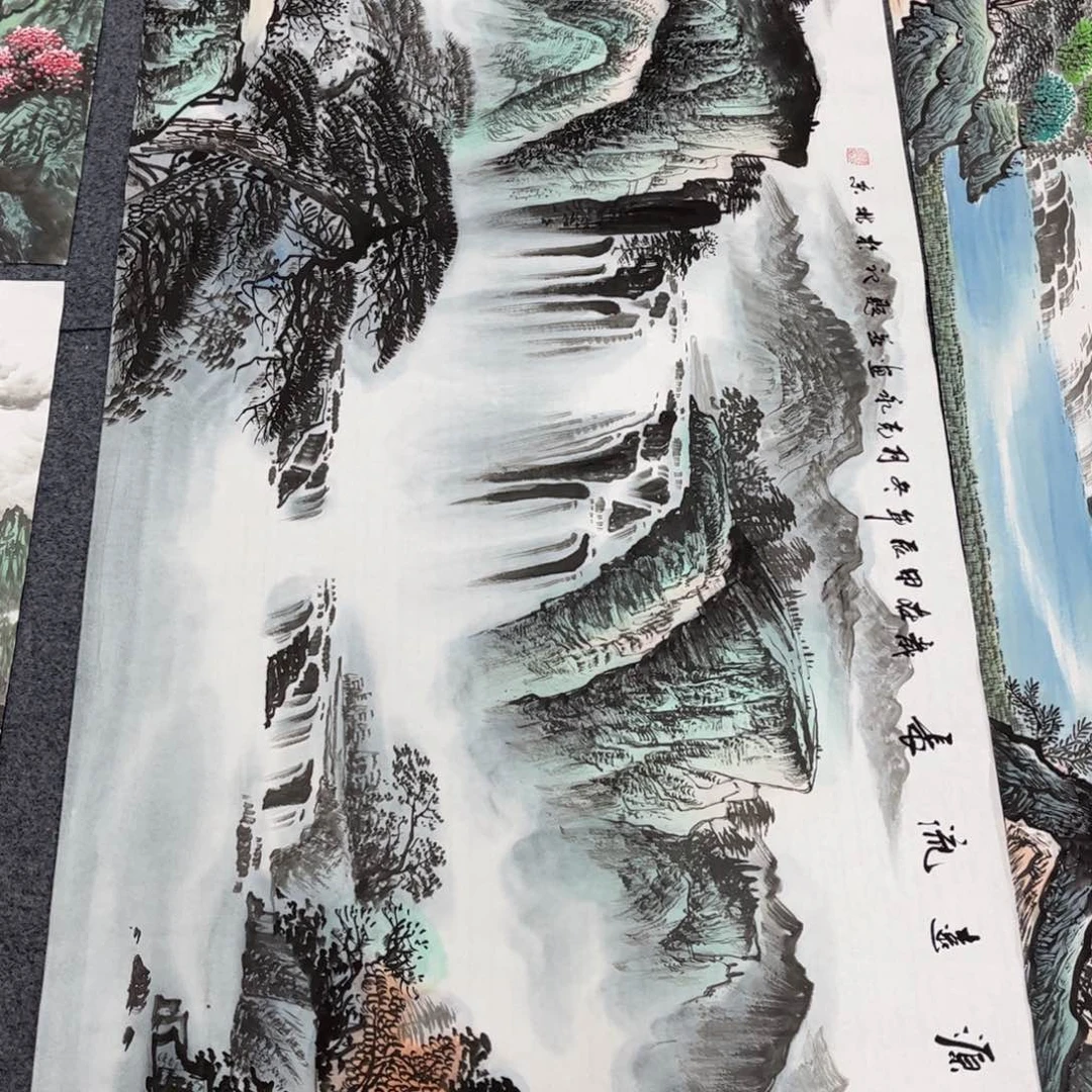 国画山水作品手绘
