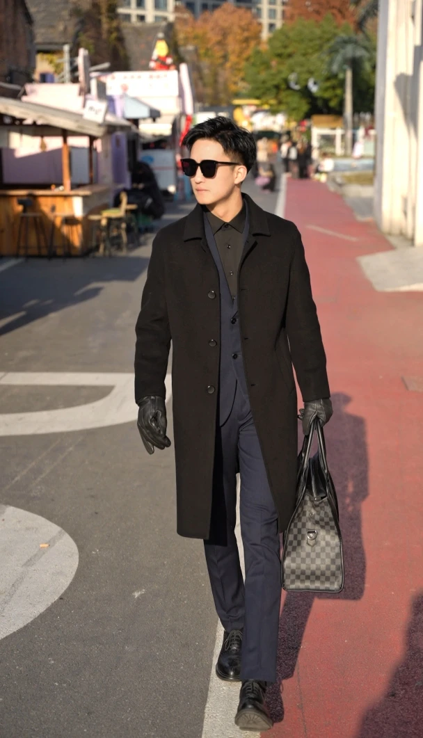 【长款-羊毛气质大衣HOT】双层羊毛双面大衣秋冬气质翻领