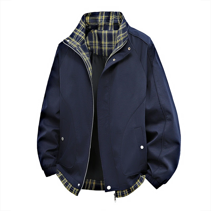 【品牌撤柜】夹克男外套春季运动休闲翻领茄克上衣男士工装潮牌外套