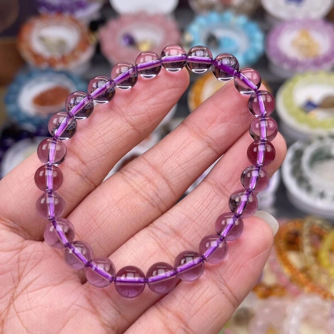 水晶手链未镶嵌L*7紫水晶