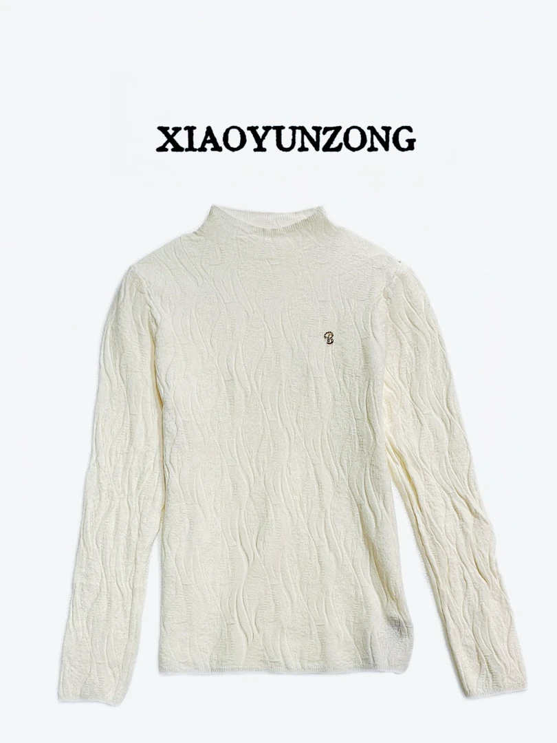 【YCA149-01】毛针织衫半高领百搭秋冬时尚上衣打底衫高领毛