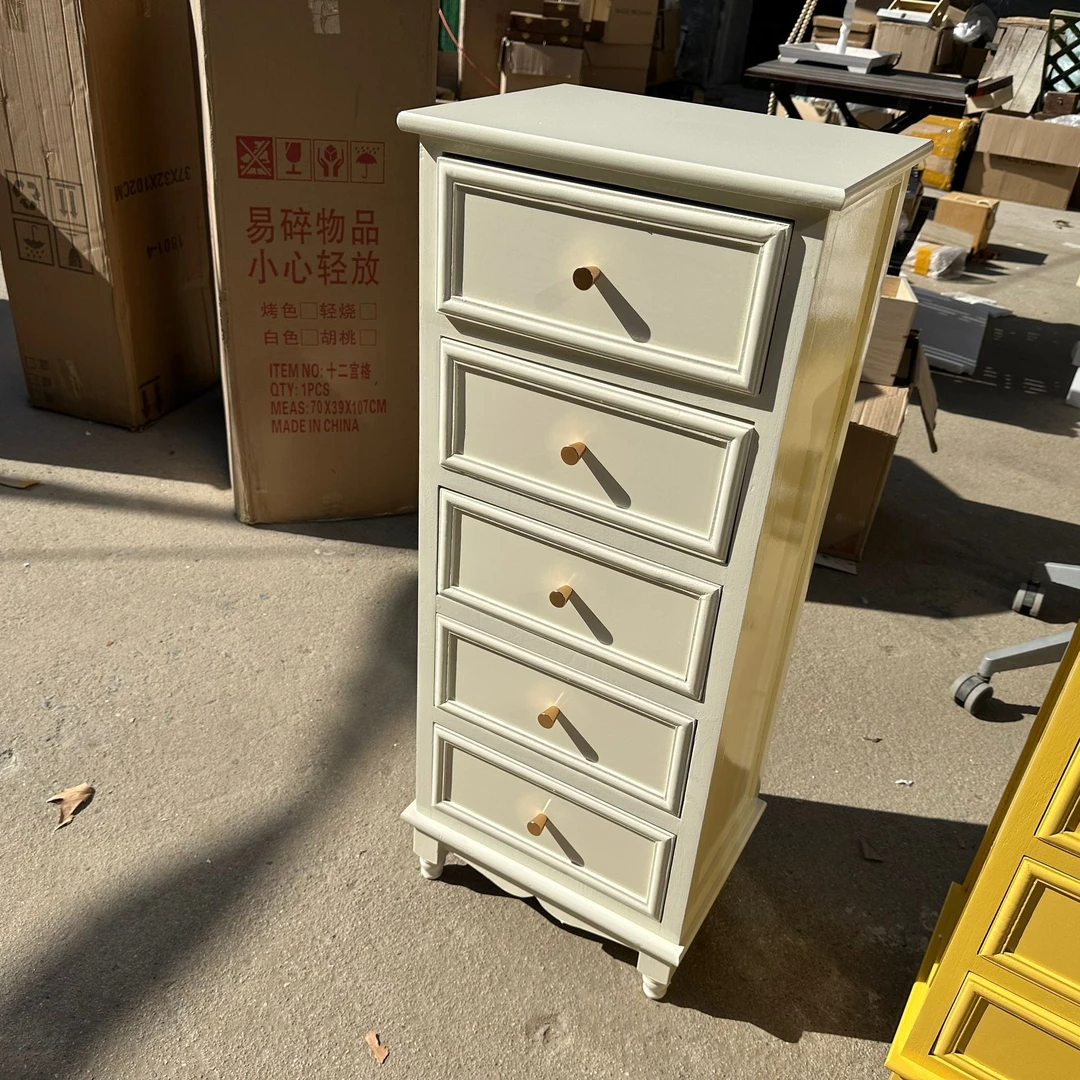 AD2301-5象牙白五抽收纳柜