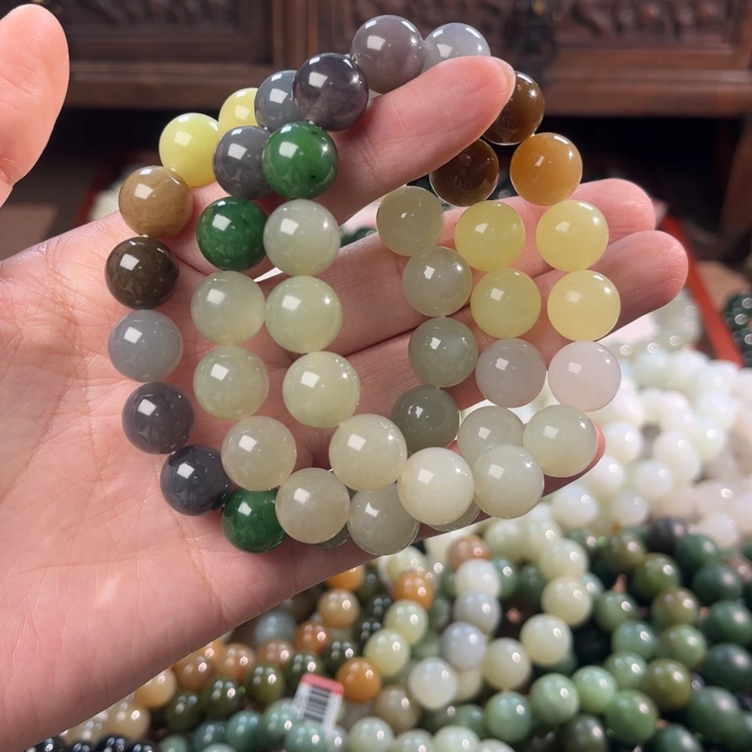 和田玉未镶嵌手链多样性拍一发一