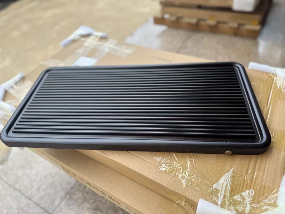 70*32*3黑檀色全直条实木茶盘