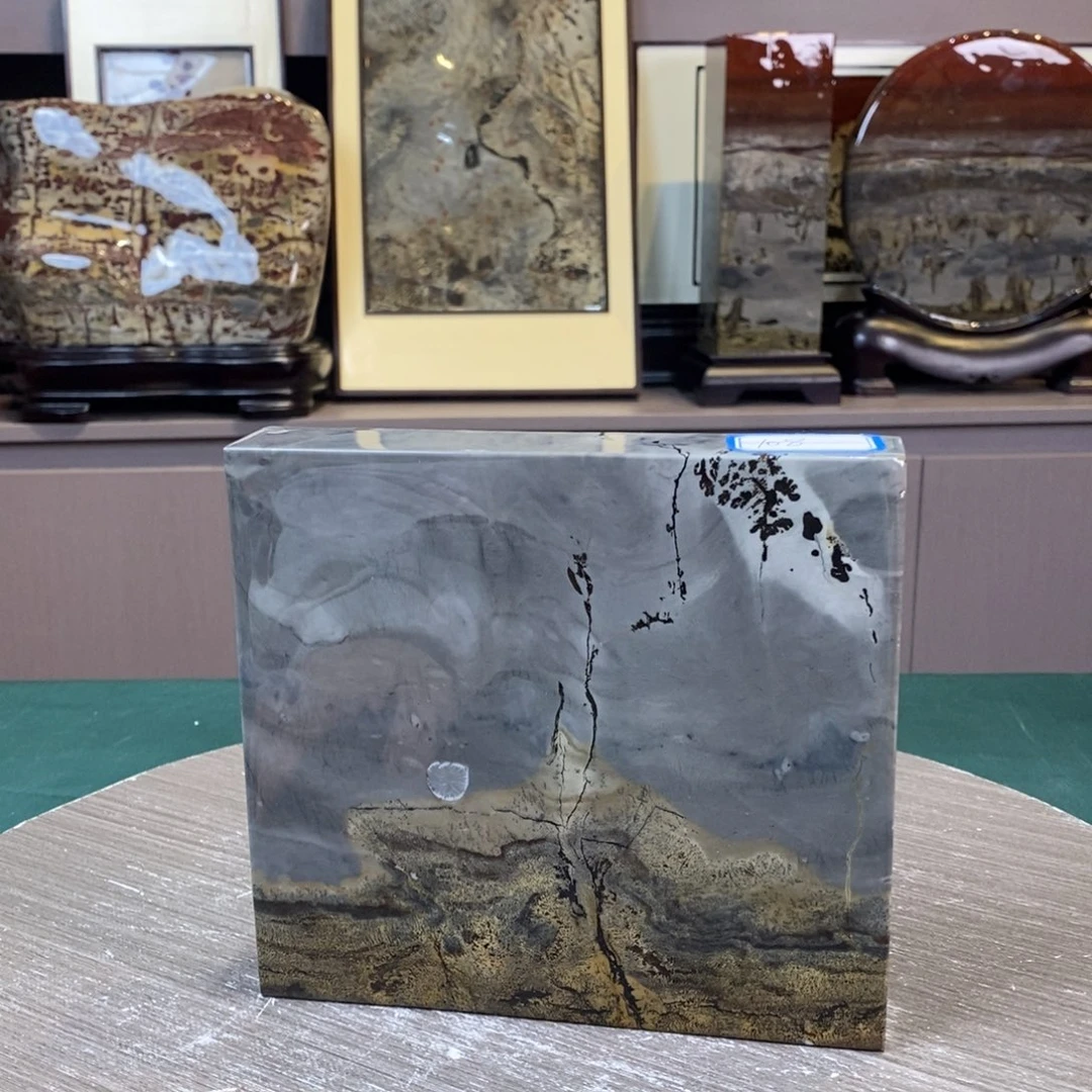 石材广西国画石草花石