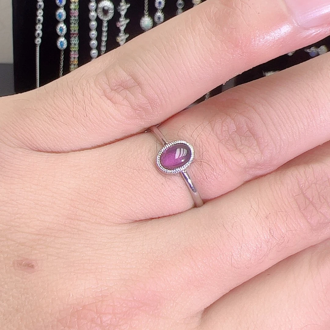 紫晶珠宝半成品银S925镶嵌