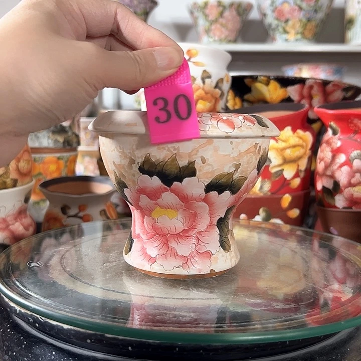 景德镇手绘花盆幸运花盆