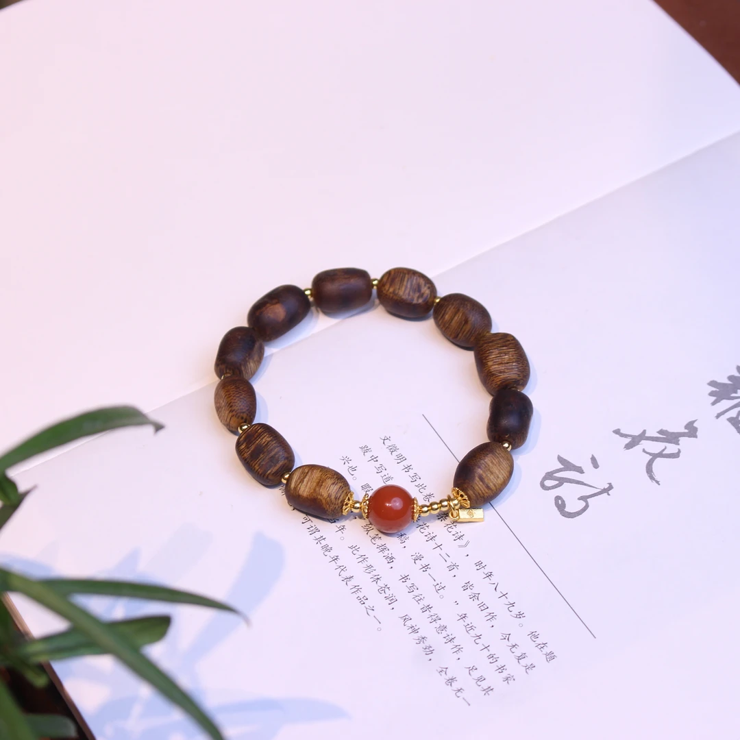 沉香沉香海南莺歌绿奇楠随型手串diy南红手链