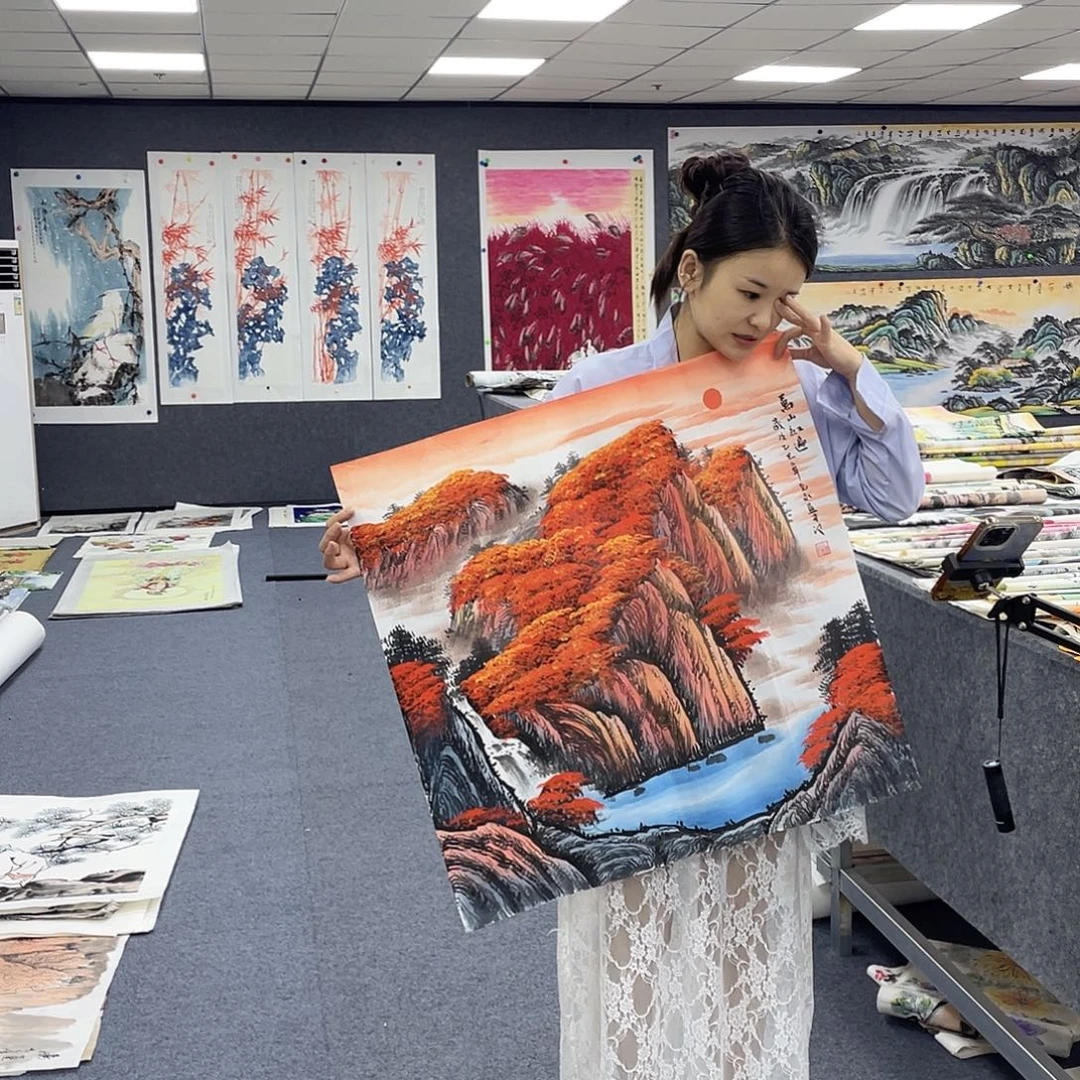 国画作品小姐姐放漏…