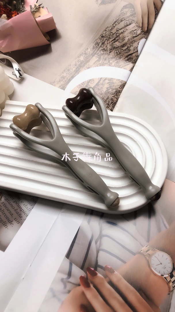 天然正品手工裁剪藏牦牛角手指夹按摩便携套装工具家用耐用多功能