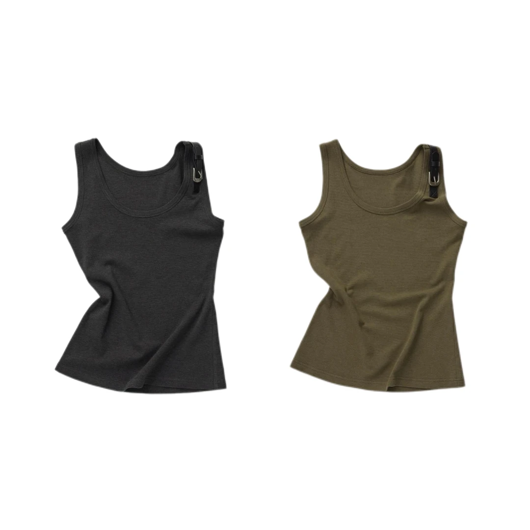 REFOUND TEN 百搭通勤设计感背心外穿短款——黑鸭子买手店