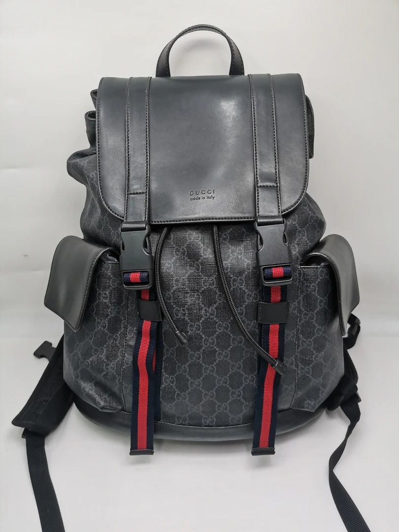99新 GUCCI/古驰 95新 17640 GUCCI 古驰 黑花双肩包休闲时尚
