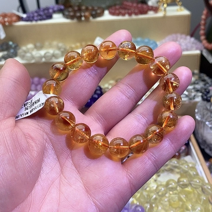 水晶手链未镶嵌黄塔11+