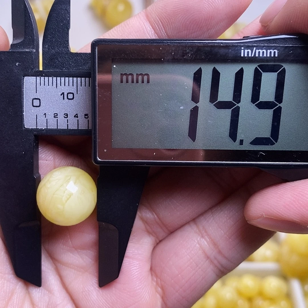 裸石琥珀未镶嵌蜜蜡圆珠