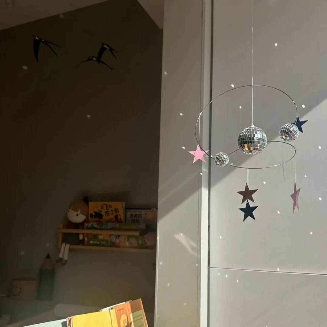 【佳宝】星星夜空反光挂饰手工DIY材料包礼物阳光捕手迪斯科星球