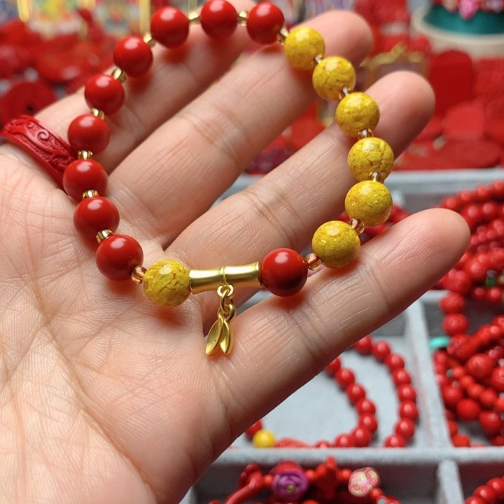 天然辰砂工艺品朱砂手串