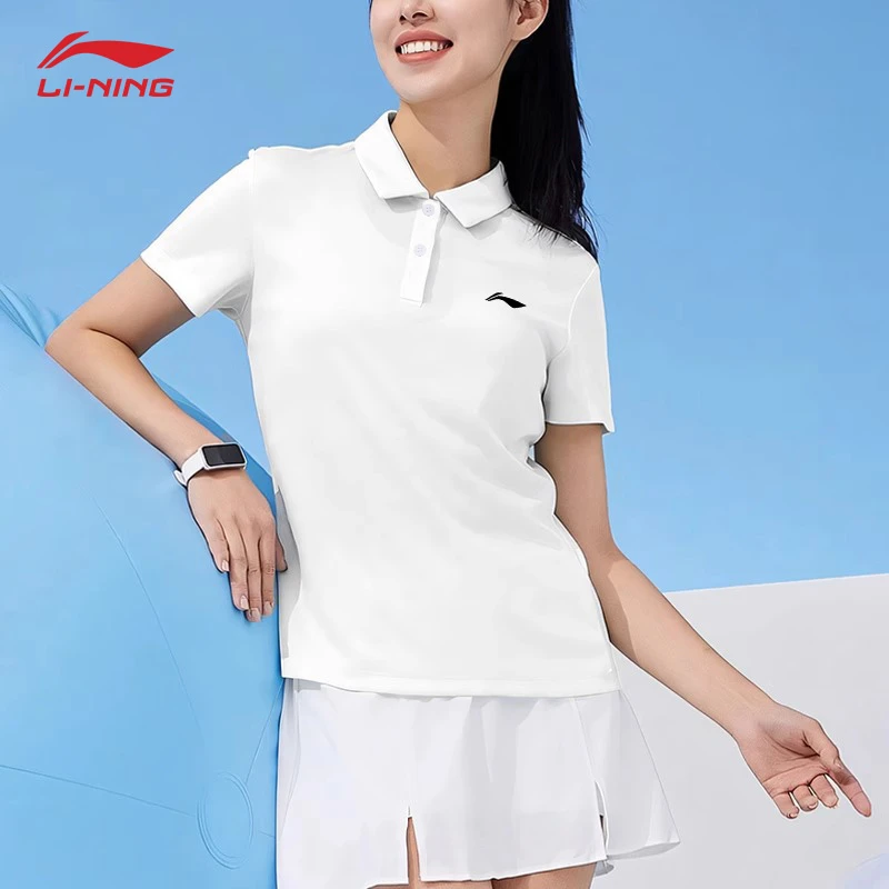 李宁速干polo衫男女同款2025夏季新款休闲透气薄款百搭翻领短袖