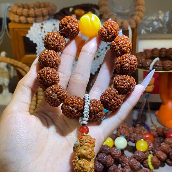 金刚菩提手串205玉华肉黄珠度母